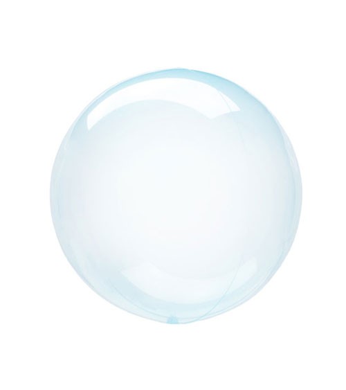 Kleiner Kugel-Folienballon "Clearz Crystal" - blau - 25-35 cm