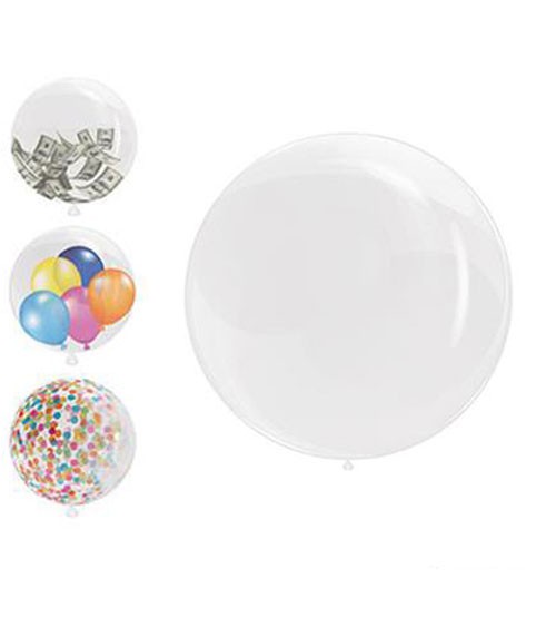 Transparenter Kugelballon zum Befüllen - 61 cm