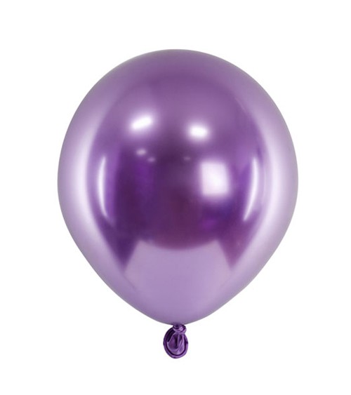 Mini-Glossy-Luftballons - violett - 50 Stück