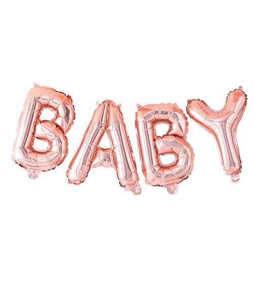 Folienballon-Girlande "Baby" - rosegold