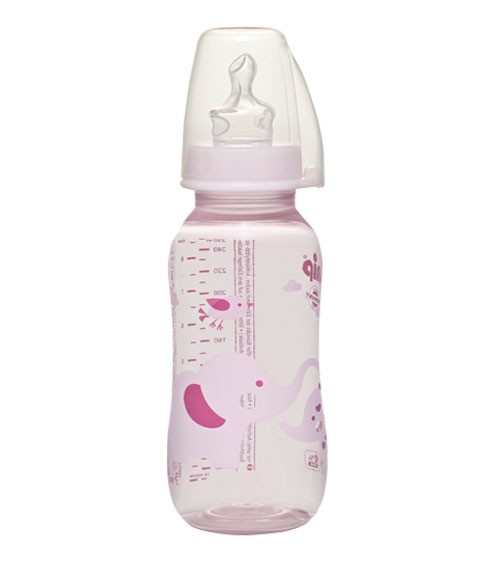 nip-Babyflasche Gr. 1 Milch - rosa - 250 ml