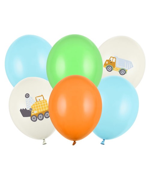 Luftballon-Set "Baufahrzeuge" - 6-teilig