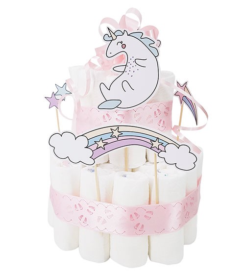 Windeltorte "Einhorn und Sterne"