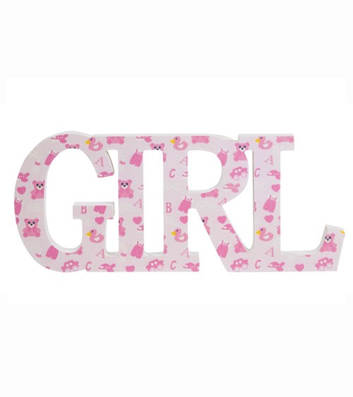 Holzbuchstaben "Girl" - 33,5 x 14,5 x 2 cm