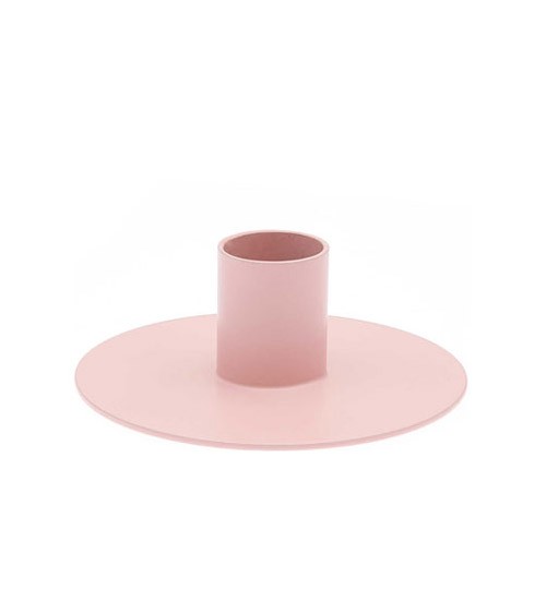 Kerzenhalter aus Metall - rosa - 9 x 3 cm