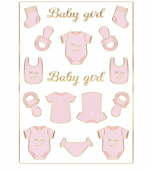 Sticker "Baby Girl" - 30 Stück