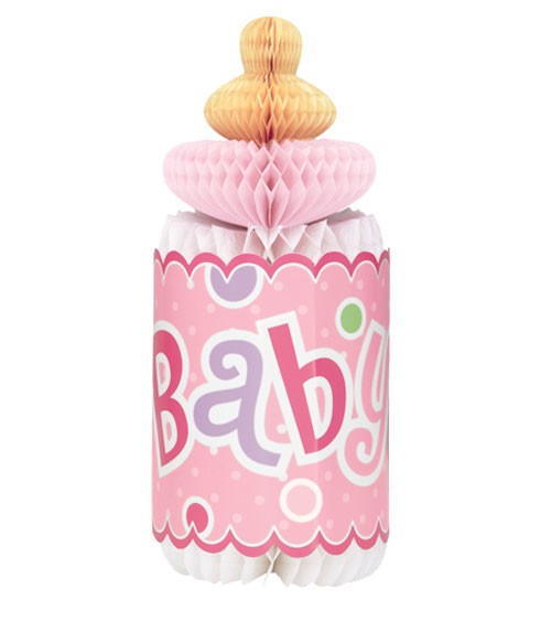Wabenaufsteller "Babyflasche" - rosa