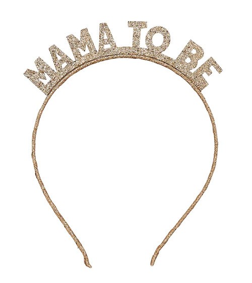 Haarreifen "Mama to Be" mit Glitter - gold