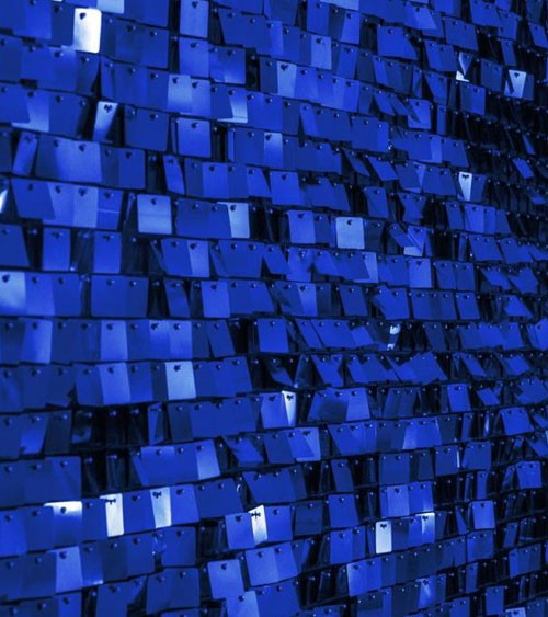 Pailletten-Wandpaneel - blau, schwarz - 30 x 30 cm