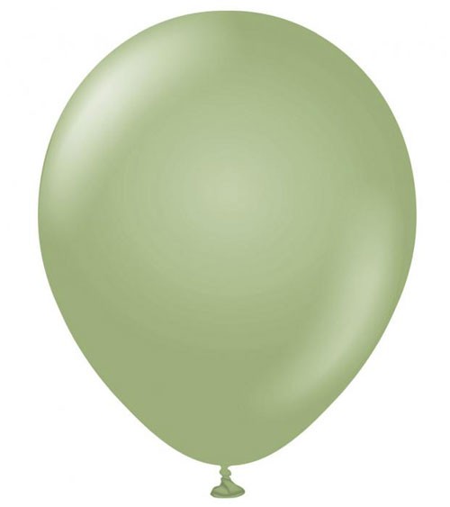 Pastell-Luftballons - grau-grün - 5 Stück
