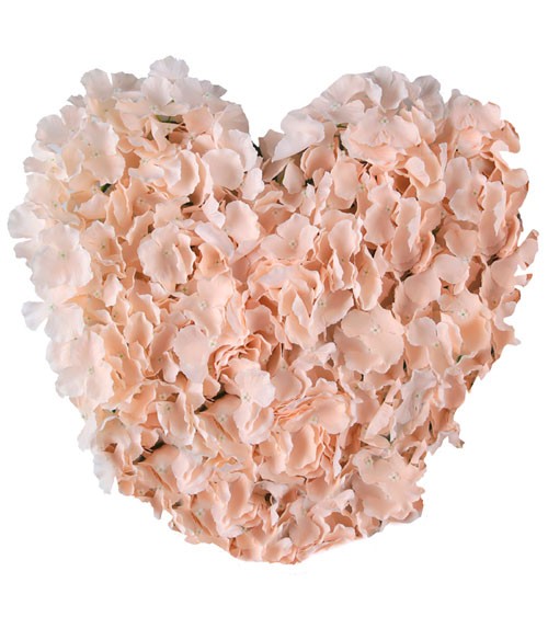 Herz aus Rosen - blush - 41 cm