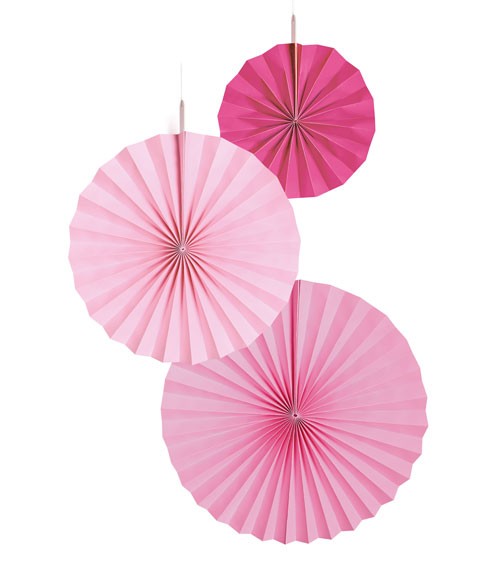 Papierfächer-Set "Farbmix Pink" - 3-teilig