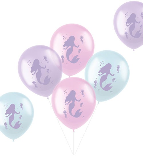 Luftballon-Set "Mermaid" - Farbmix transparent - 6-teilig