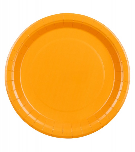 Pappteller - orange - 6 Stück