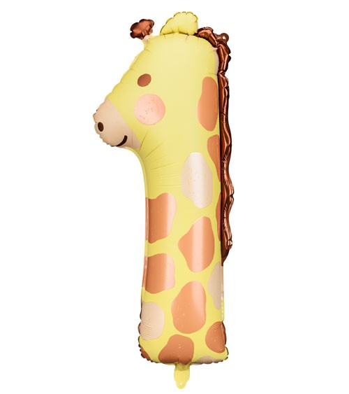 Großer Zahlenballon "Giraffe" - Zahl 1