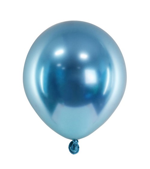 Mini-Glossy-Luftballons - blau - 50 Stück