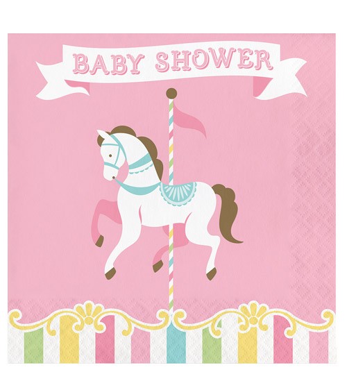 Servietten "Karussell" - Baby Shower - 16 Stück