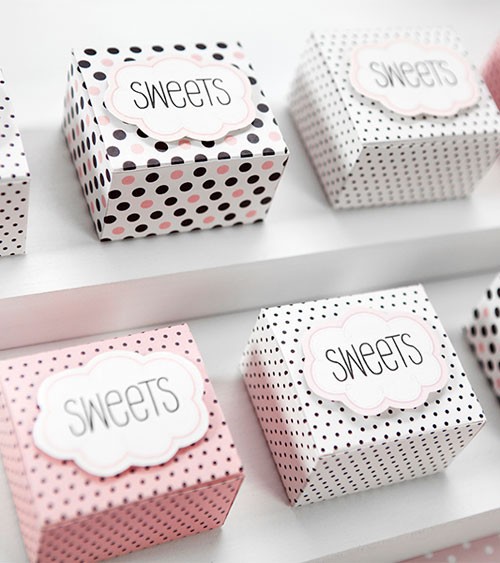 Kleine Geschenkboxen "Sweets" - 6 Stück