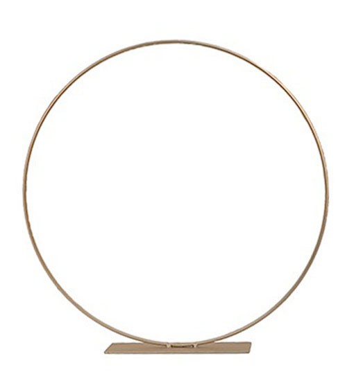 Tischaufsteller aus Metall "Ring" - mattgold - 30 cm