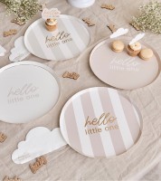 Pappteller "Hello little one" - in 4 Desigsn - 8 Stück