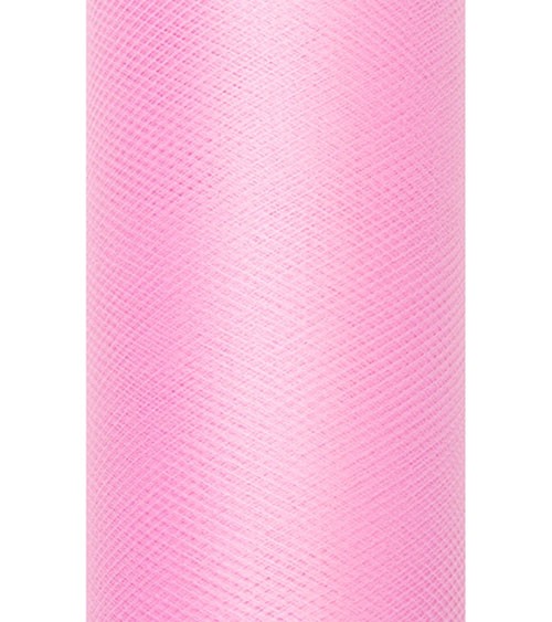 Tischläufer aus Tüll - rosa - 30 cm x 9 m