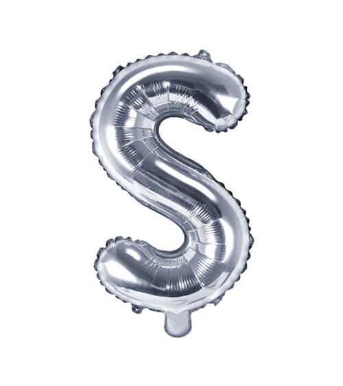Folienballon Buchstabe "S" - silber - 35 cm