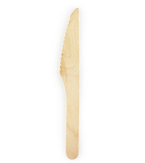 Einweg-Holzmesser - 16,5 cm - 100 Stück