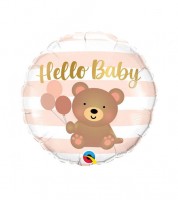 Runder Folienballon "Hello Baby Bear" - 46 cm