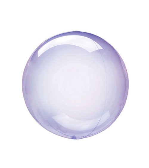 Kleiner Kugel-Folienballon "Clearz Crystal" - lila - 25-35 cm