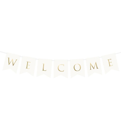 Personalisierbares Banner /"Welcome/" 150 cm