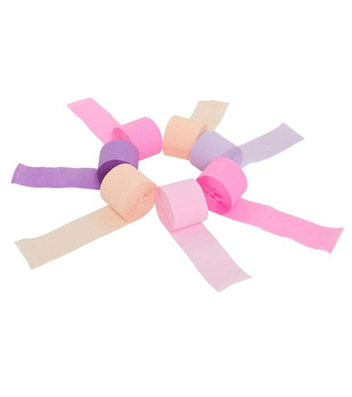 Kreppbänder-Set - Farbmix Pink - 7 Farben je 10 m