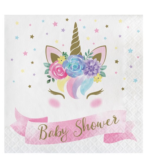 Servietten "Unicorn" - Baby Shower - 16 Stück