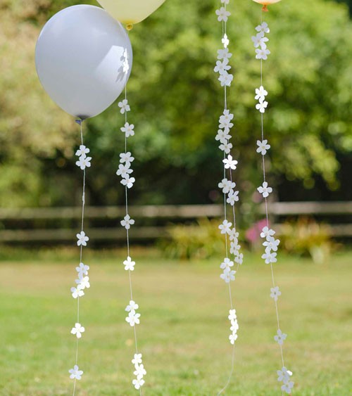 Ballon-Tasseln mit Gänseblümchen - 1 m - 5 Stück