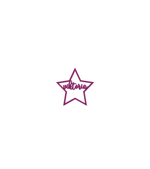 Dein Deko-Schriftzug "Stern" aus Acryl - Wunschtext
