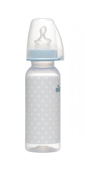 nip-Babyflasche Gr.1 Milch - blau - 250 ml