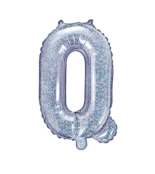 Folienballon Buchstabe "Q" - holographic - 35 cm