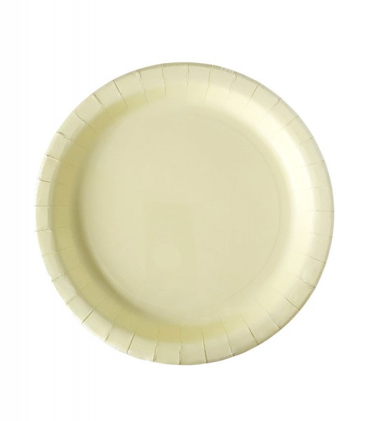 Kleine Pappteller - creme - 10 Stück