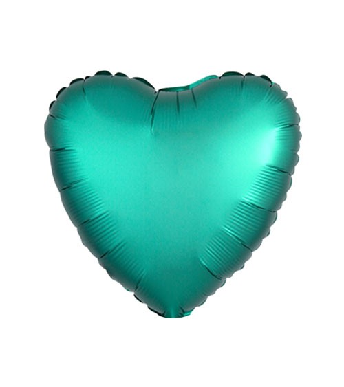 Herz-Folienballon „Satin Luxe“ – grün – 43 cm