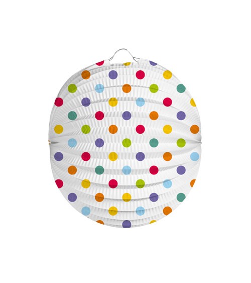 Lampion Bunte Punkte 22 Cm