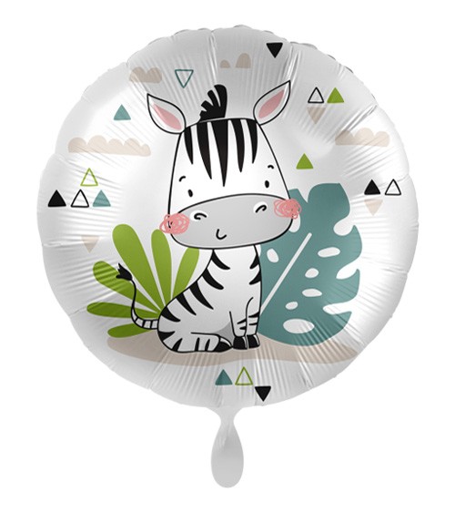 Hübscher Folienballon mit niedlichem Zebra