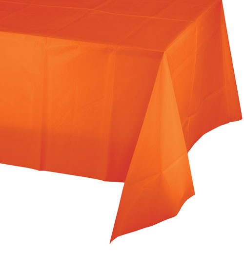 Kunststoff-Tischdecke - orange - 137 x 274 cm