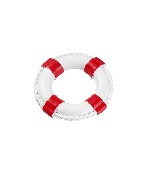 Mini Rettungsring - rot, weiß - 4,5 cm