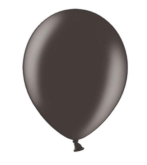 Metallic-Luftballons - schwarz - 10 Stück