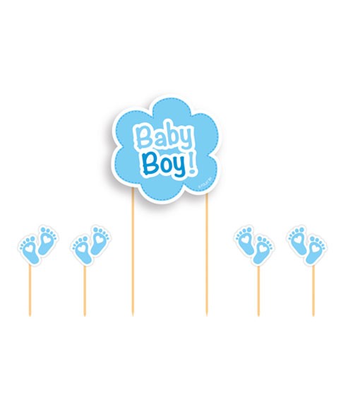 Cake-Topper-Set "Baby Boy" - 5-teilig