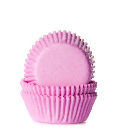 60 Mini-Muffinförmchen "Uni" - rosa