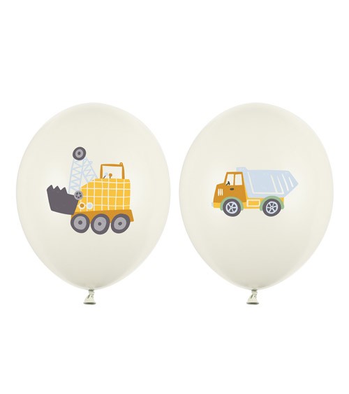 Luftballon-Set "Baufahrzeuge" - 50 Stück