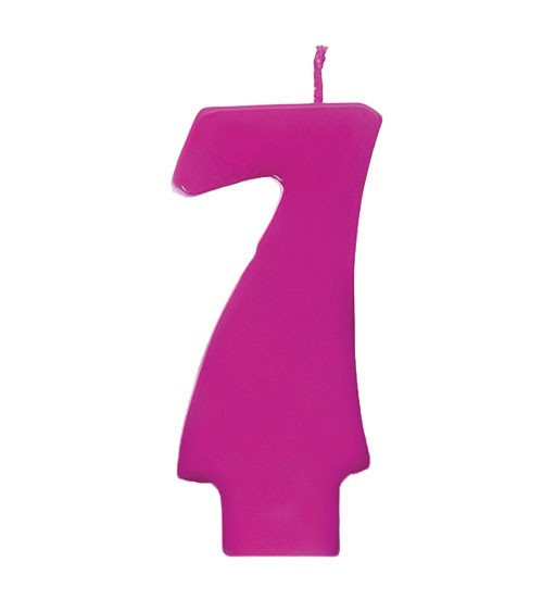 Geburtstagskerze "7" - pink