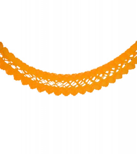 Seidenpapiergirlande - orange - 4 m
