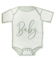 Babybody-Servietten "Baby" - salbei - 16 Stück