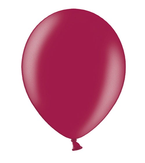 Metallic-Luftballons - maroon - 10 Stück